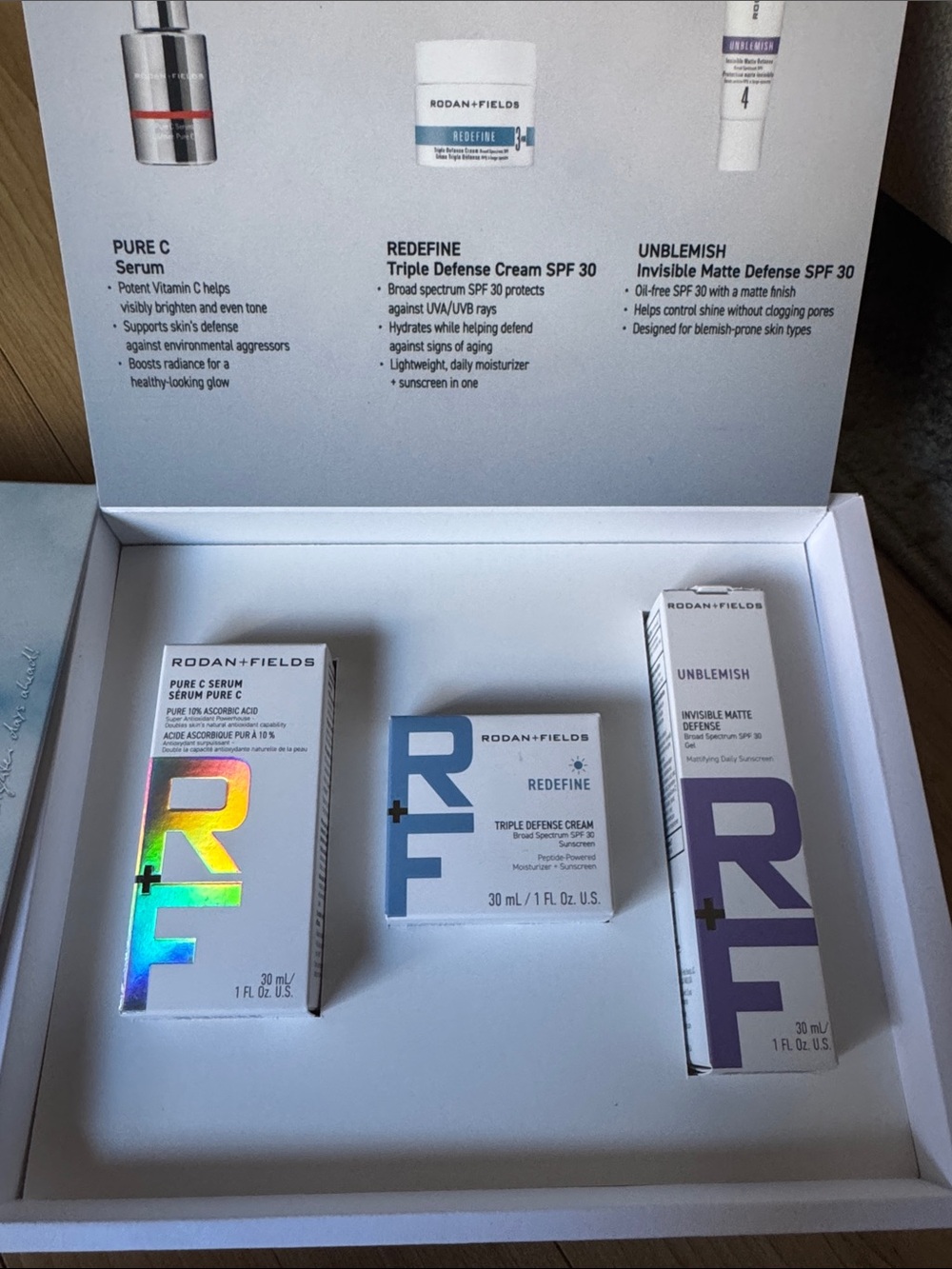 Rodan + Fields skincare trio